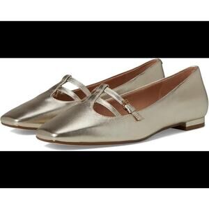 Cole Haan Brigid T-Strap Ballet Flat Gold Size 10